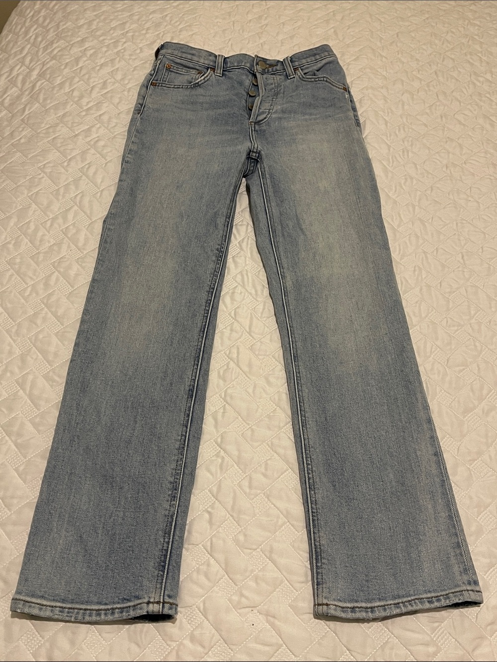 Denim Forum the Arlo high-rise straight 25 waist 28L